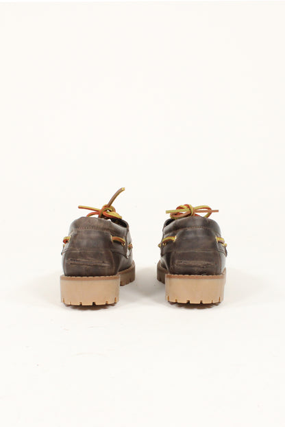 Oiled Leather Lace-Up Loafers