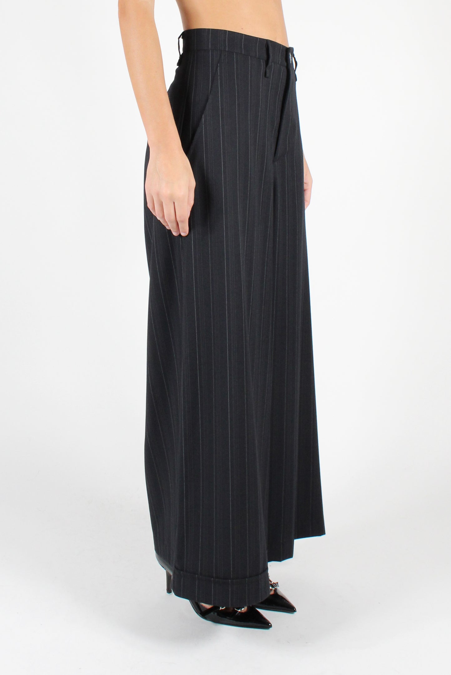 Pinstripe Trouser Skirt