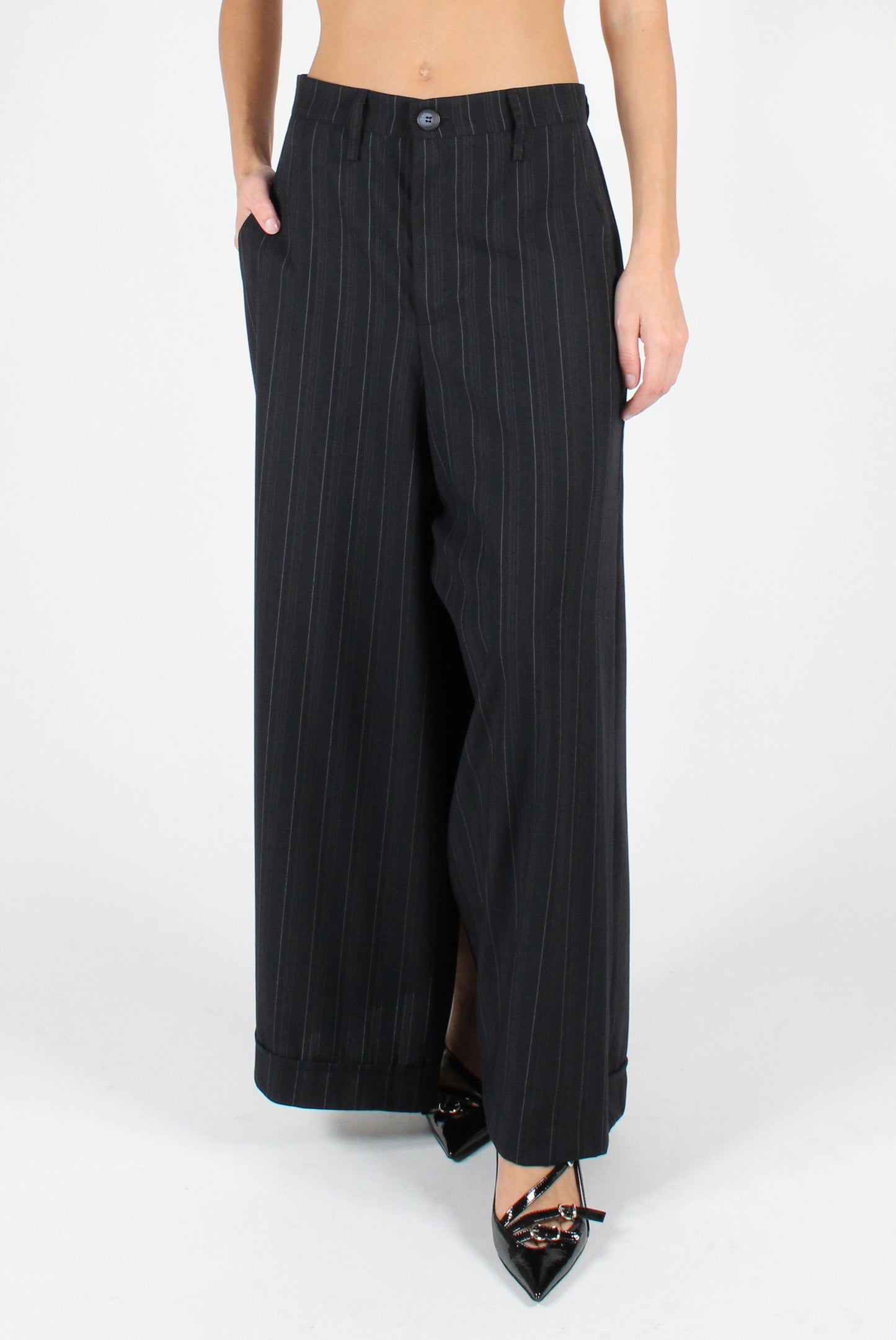 Pinstripe Trouser Skirt