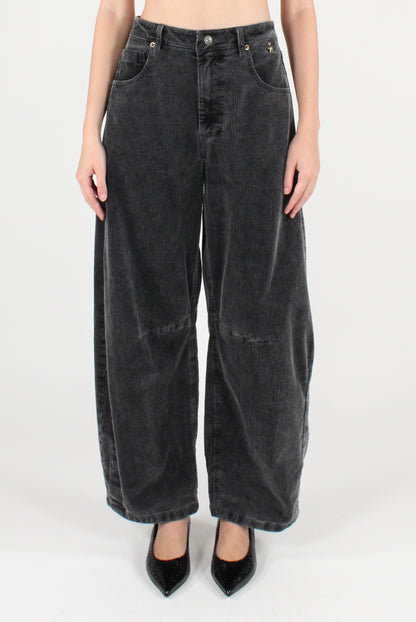 Pantaloni Balloon in Velluto a Coste