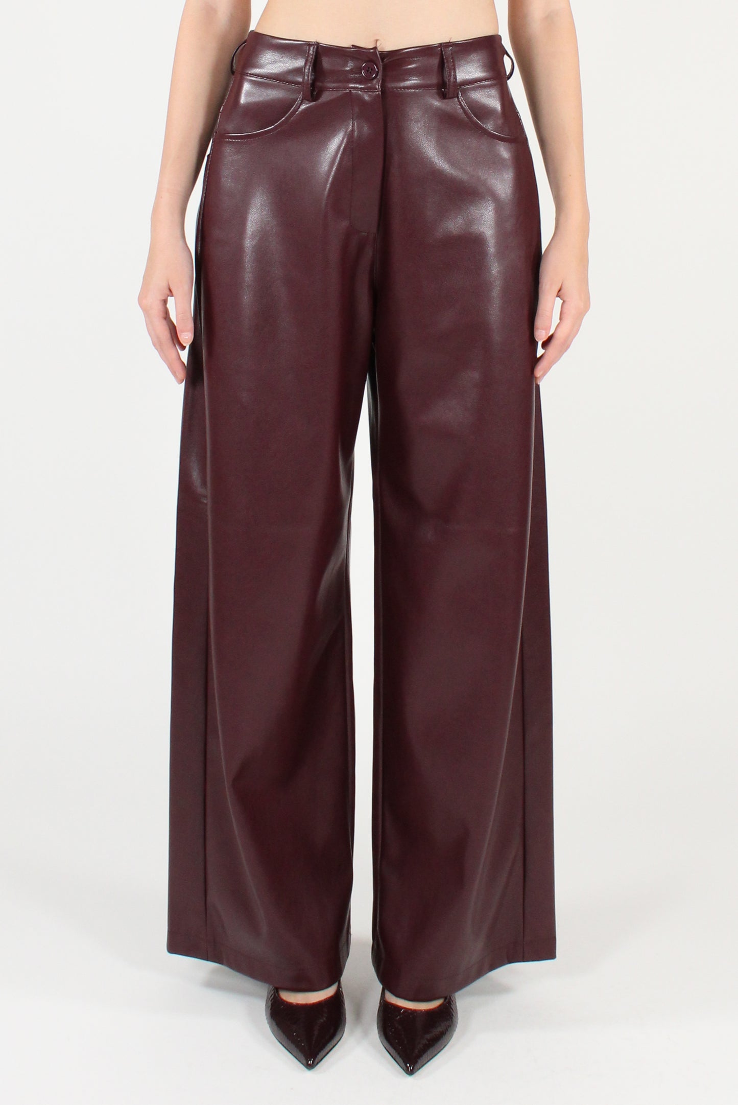 Pantaloni con Tasconi in Ecopelle