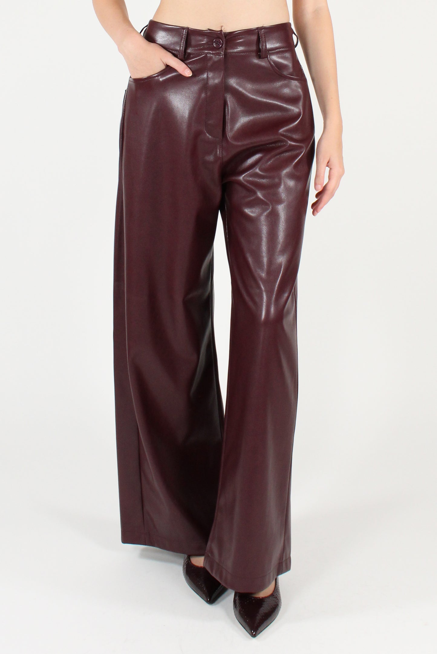 Pantaloni con Tasconi in Ecopelle