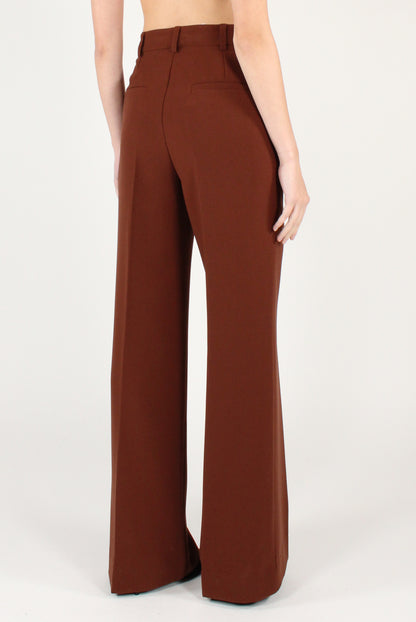 Viscose Blend Straight Leg Trousers