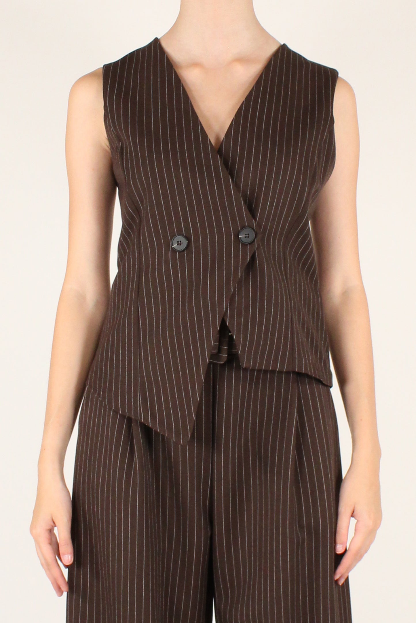Gilet Gessato Asimmetrico