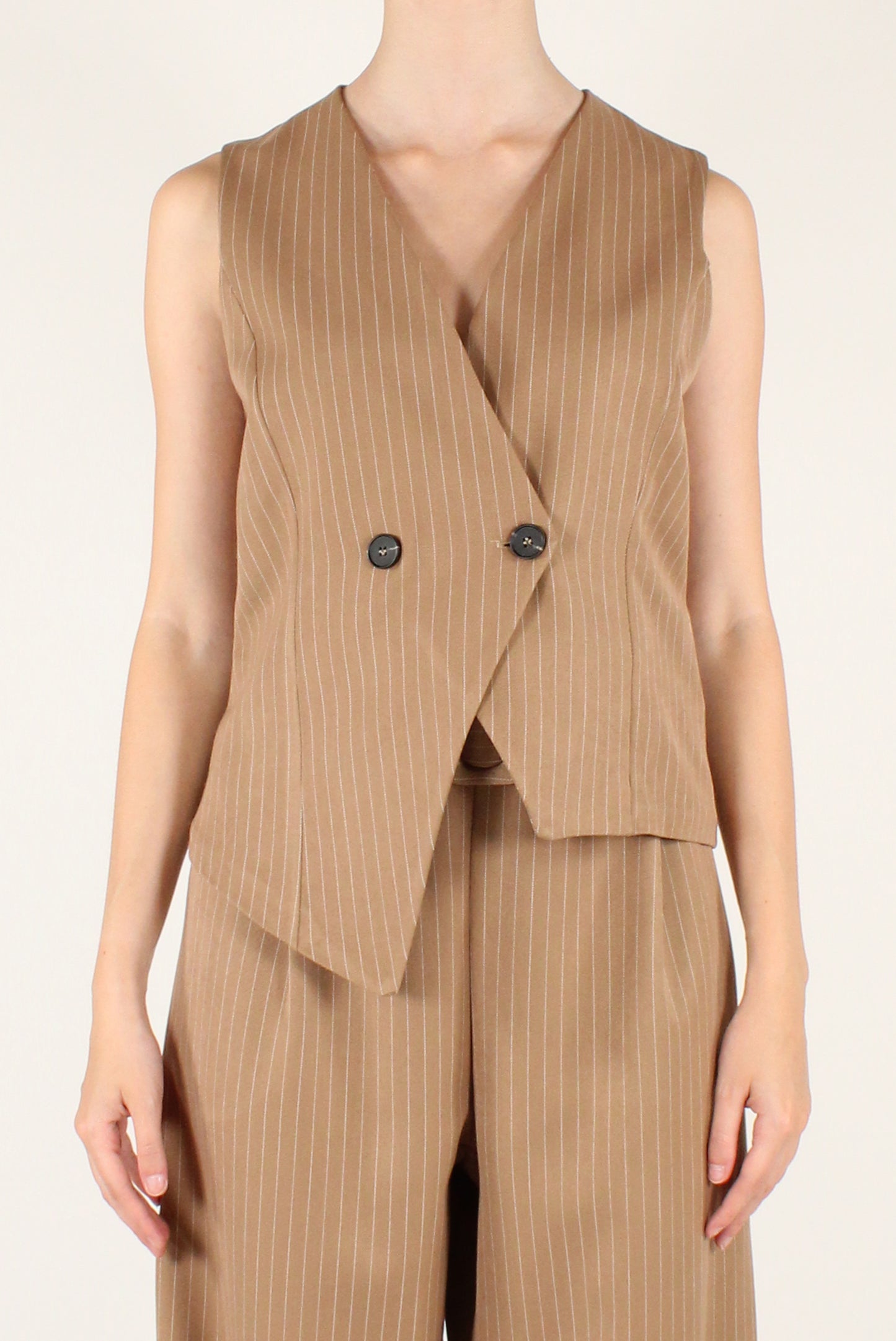 Gilet Gessato Asimmetrico