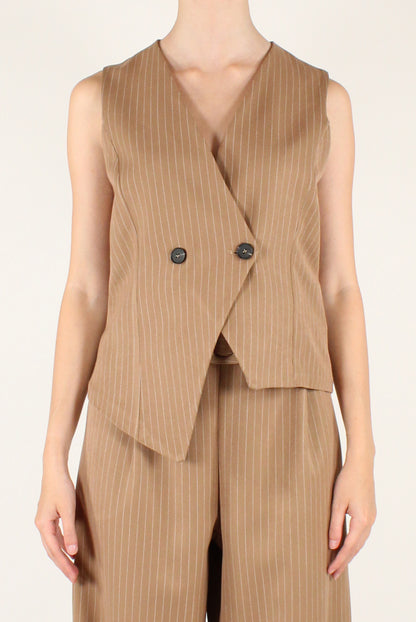 Gilet Gessato Asimmetrico