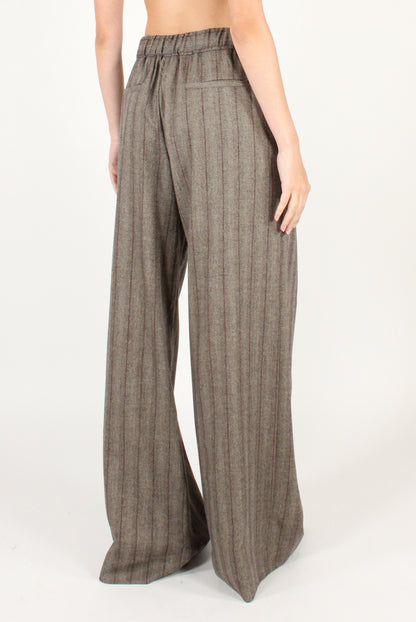 Pantaloni a Palazzo Gessati con Pinces