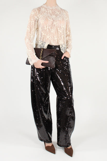 Pantaloni Balloon con Paillettes