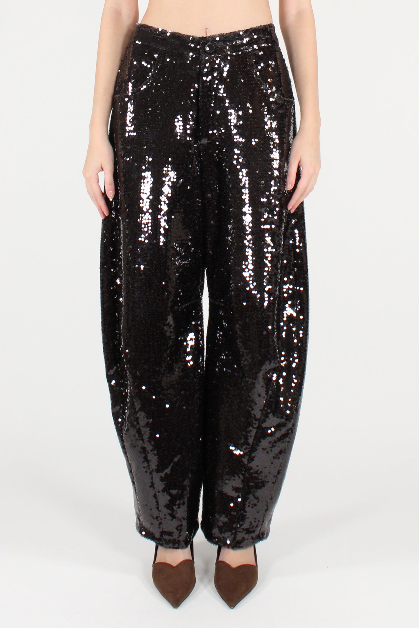 Pantaloni Balloon con Paillettes