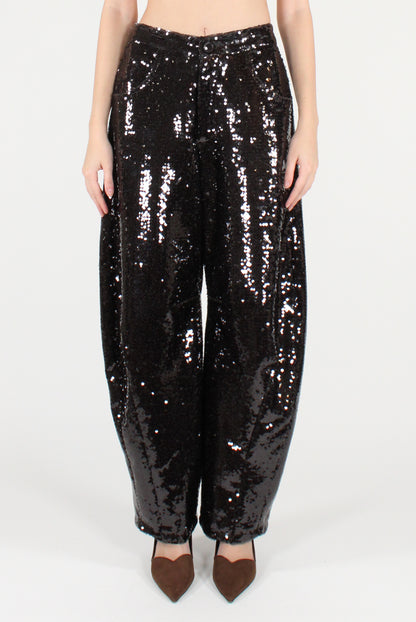 Pantaloni Balloon con Paillettes