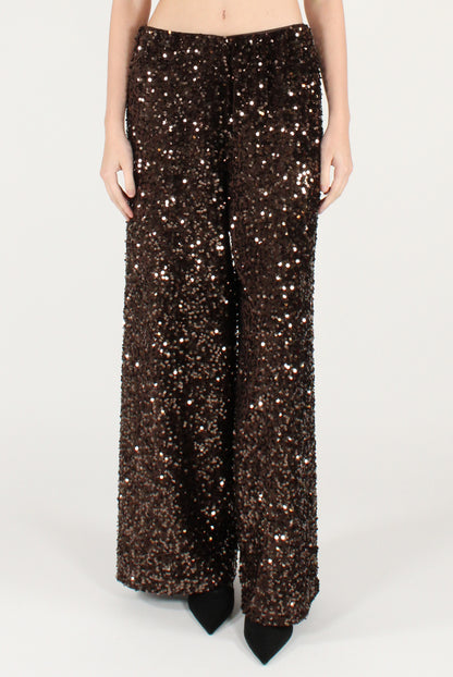 Pantaloni a Palazzo con Paillettes