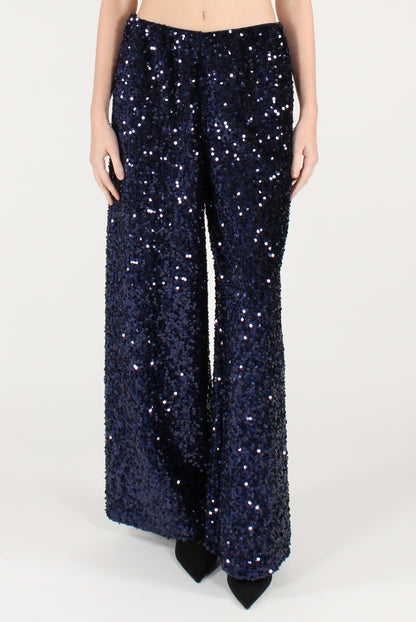 Pantaloni a Palazzo con Paillettes