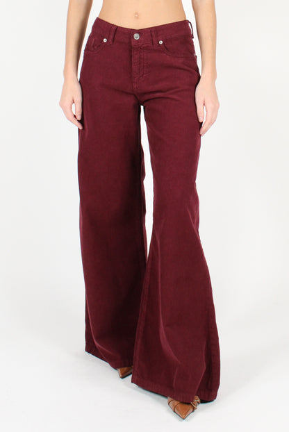 Wide Palazzo Trousers in Corduroy