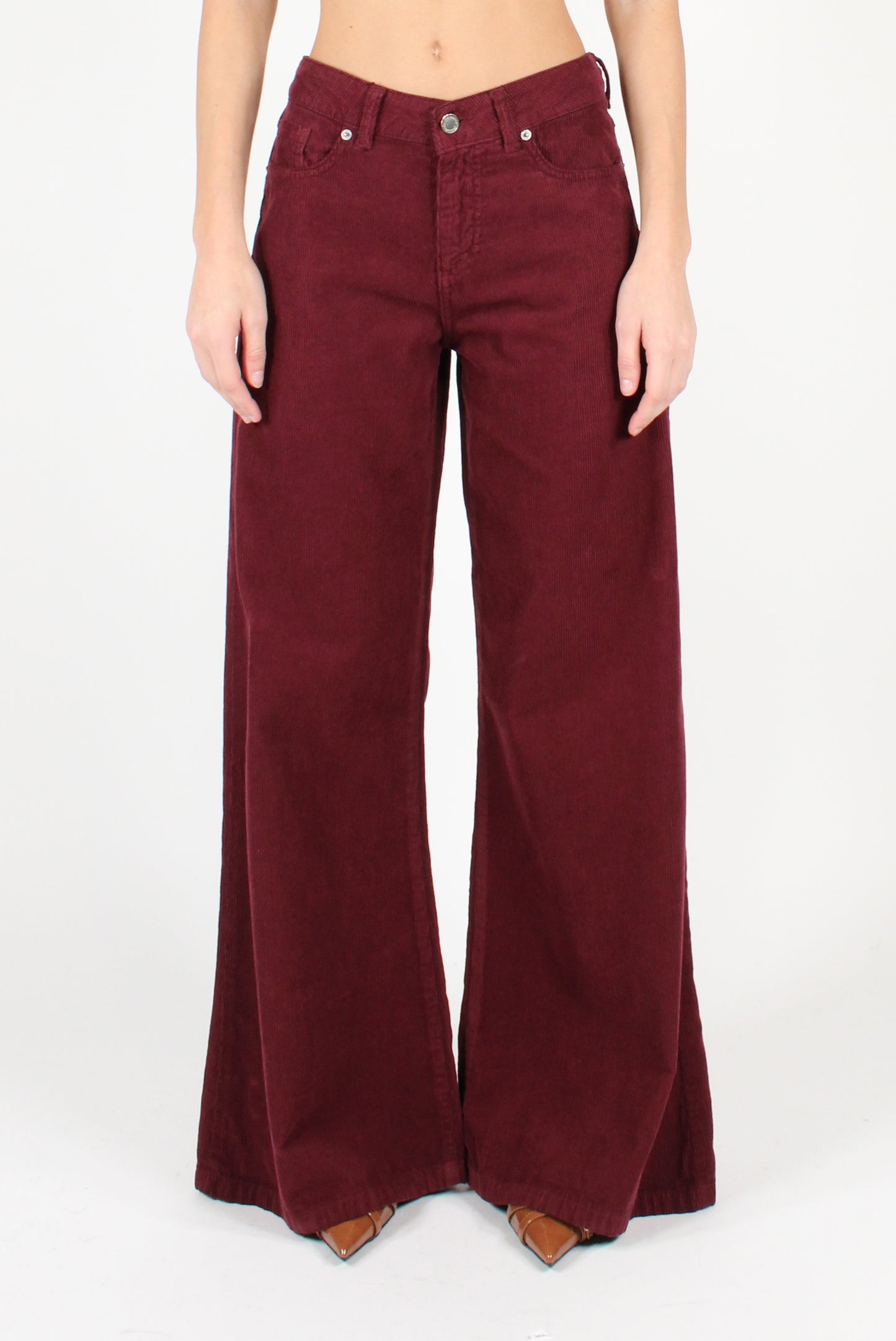 Wide Palazzo Trousers in Corduroy