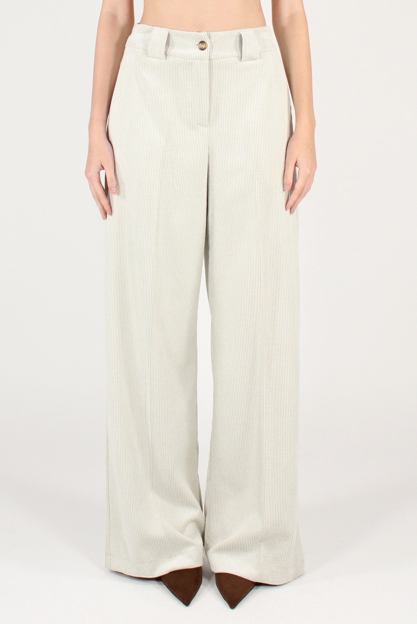 Pantaloni a Palazzo in Velluto a Coste