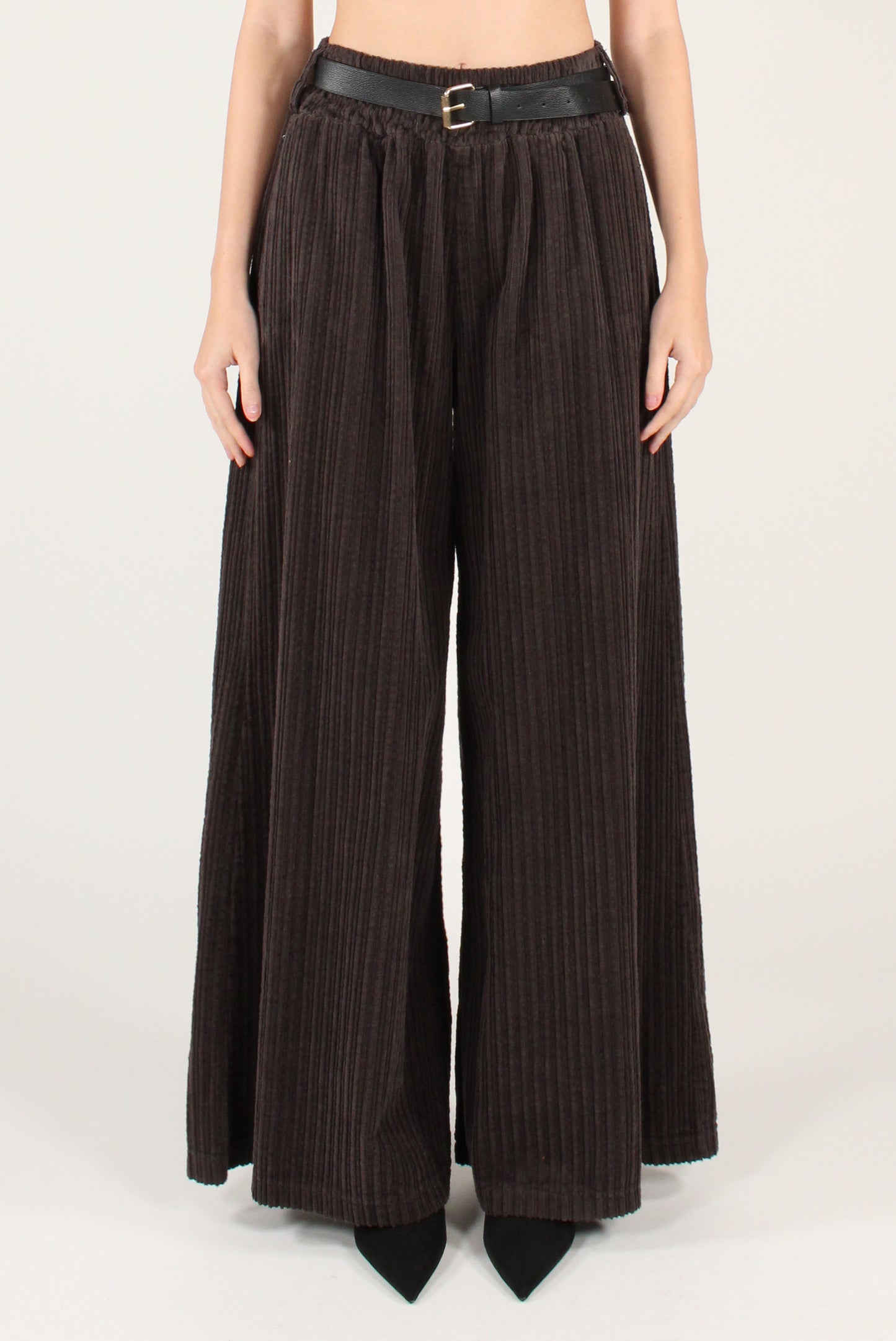 Pantaloni in Velluto a Coste Larghe