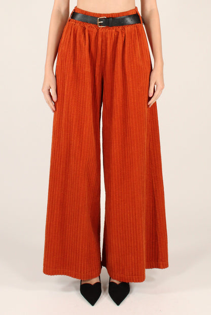 Pantaloni in Velluto a Coste Larghe