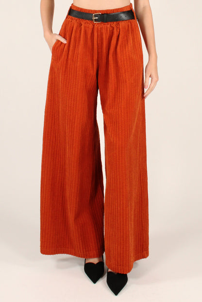 Pantaloni in Velluto a Coste Larghe