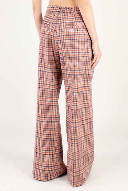 Pantaloni a Palazzo in Tartan