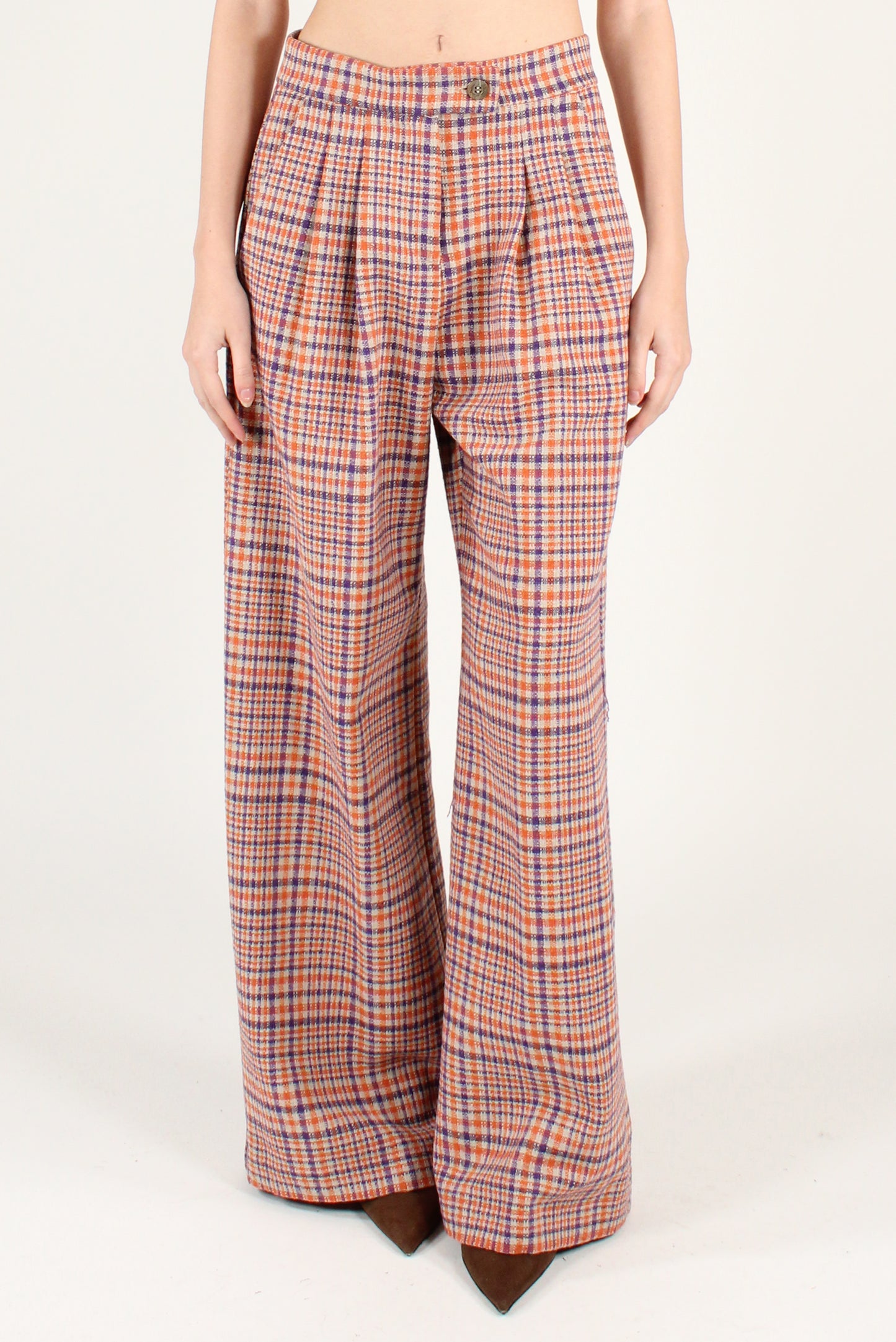 Pantaloni a Palazzo in Tartan