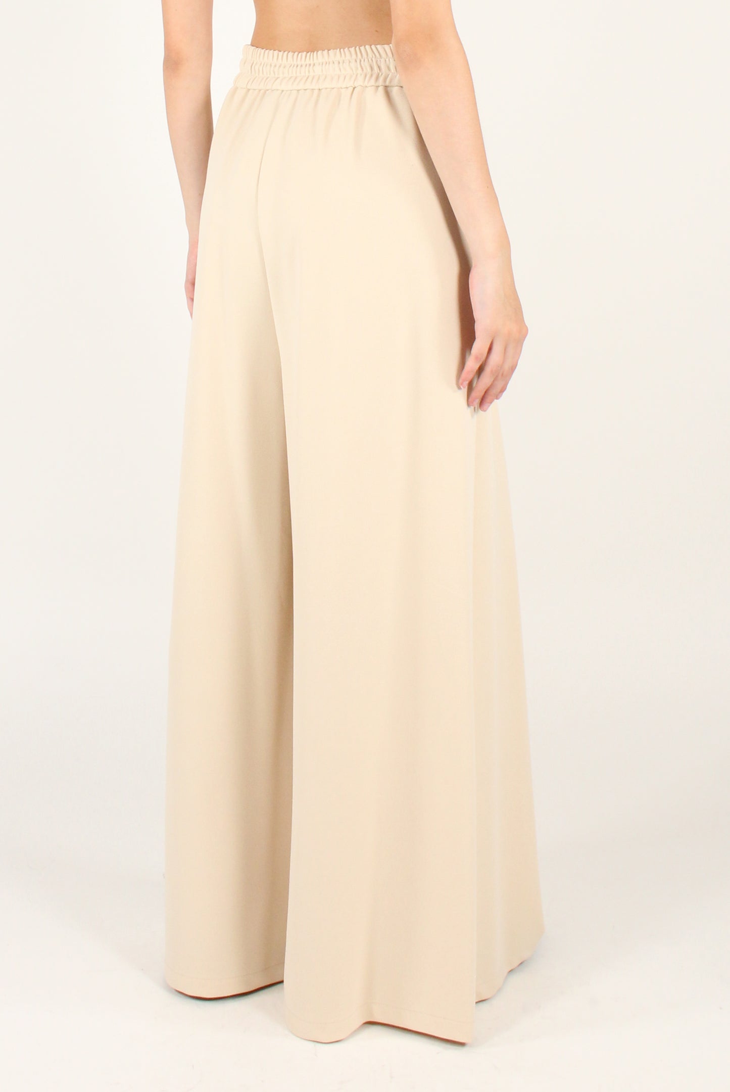 Pantaloni a Palazzo con Pinces ed Elastico
