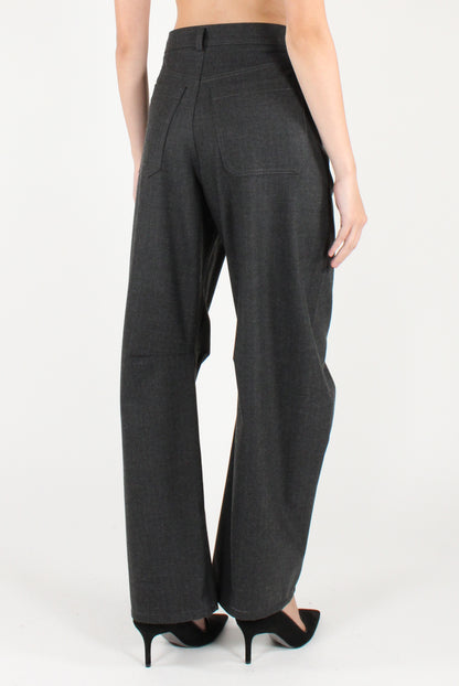 Pantaloni Semi Balloon Gessati