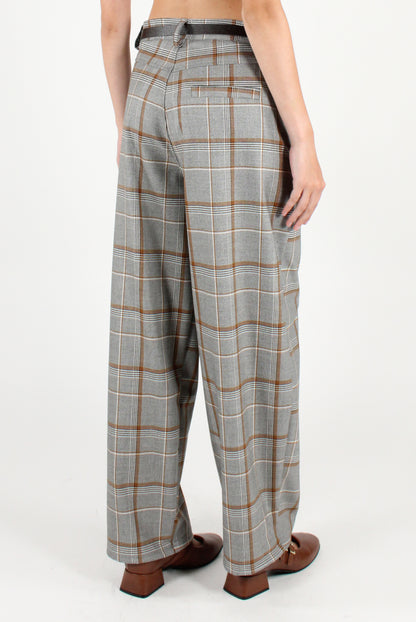 Pantaloni Semi Balloon in Tartan