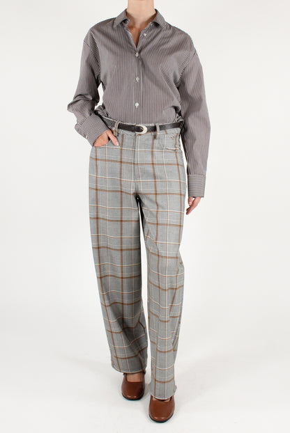 Pantaloni Semi Balloon in Tartan