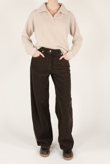 Corduroy Straight Leg Trousers