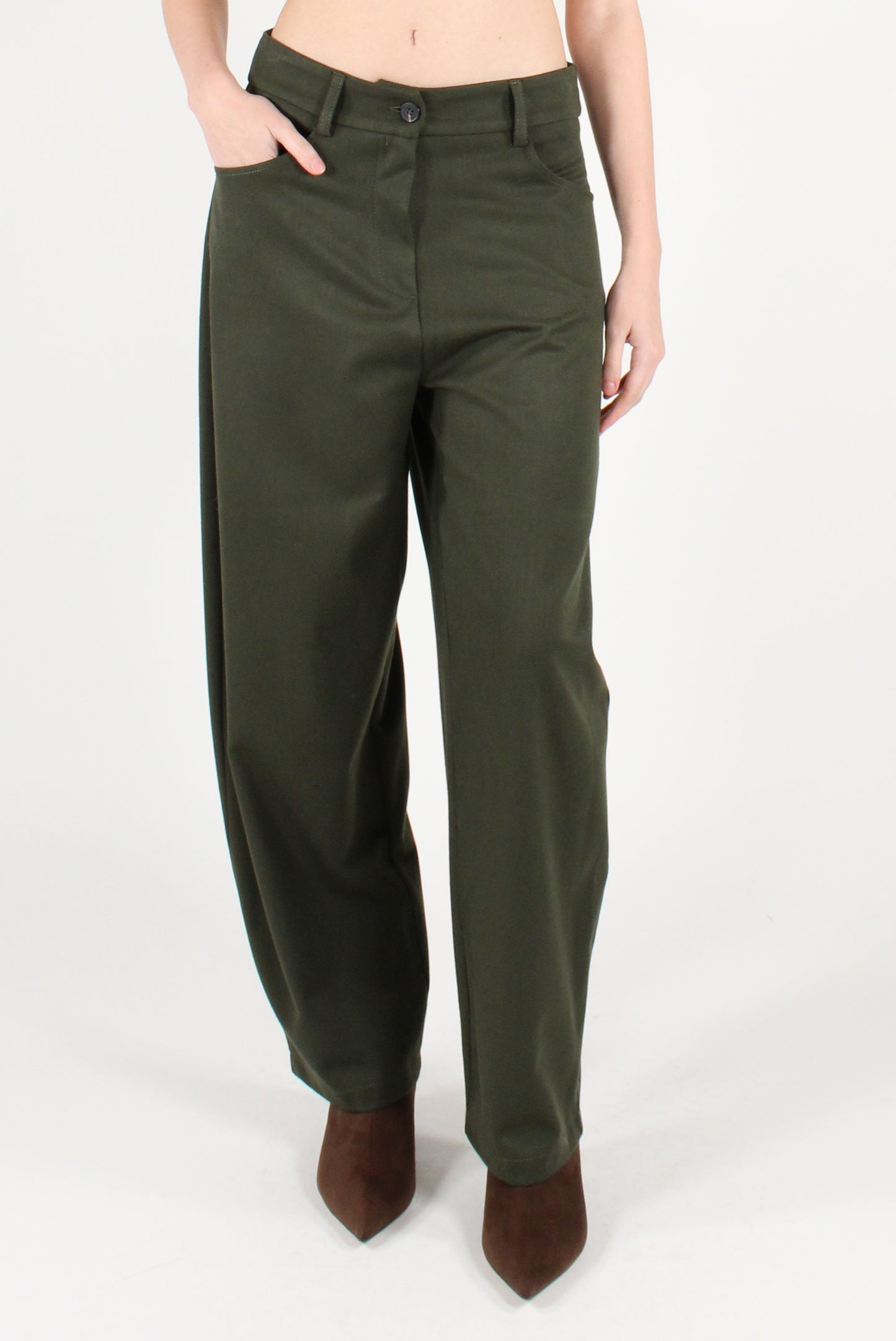 Semi Balloon Pants in Viscose Blend