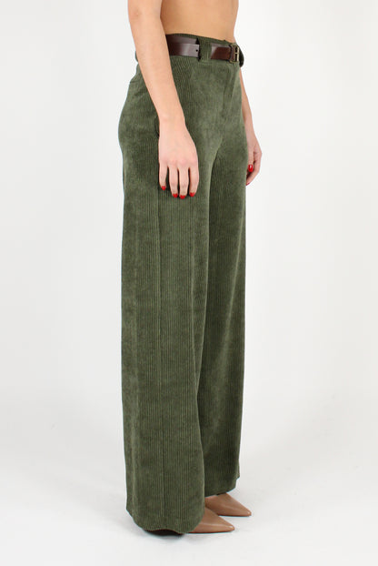 Wide Ribbed Palazzo Pants