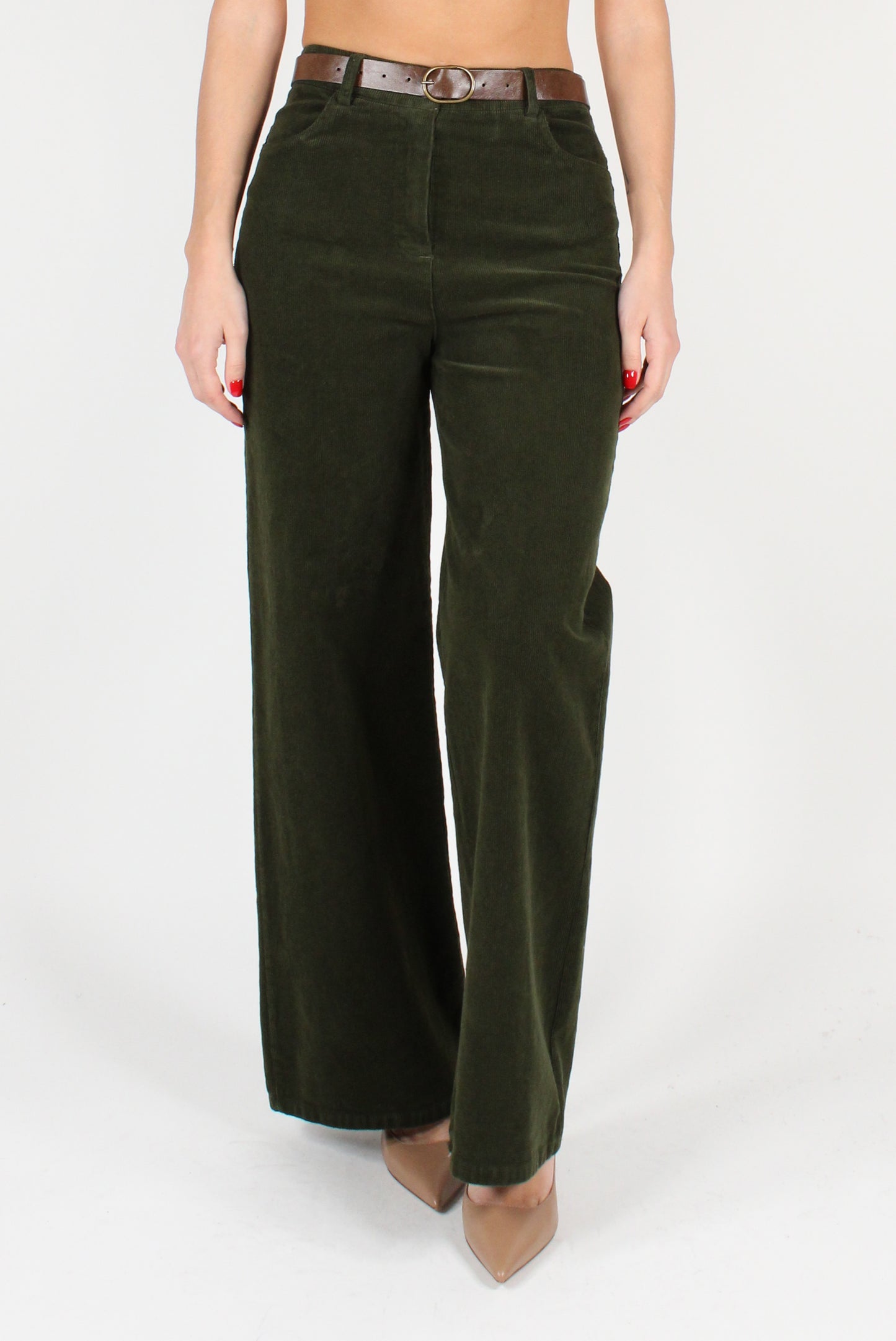 Palazzo Pants in Thin Corduroy