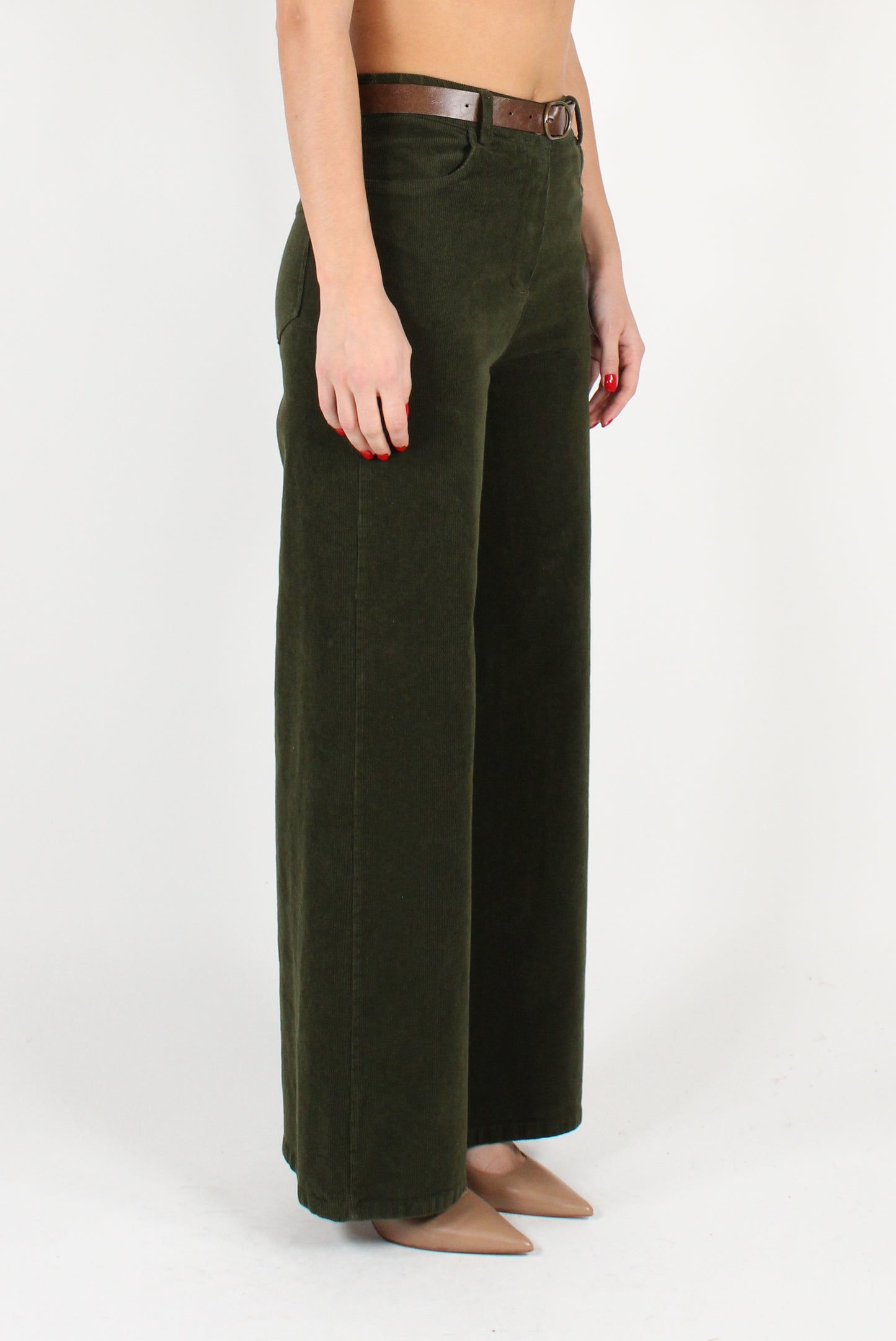 Palazzo Pants in Thin Corduroy