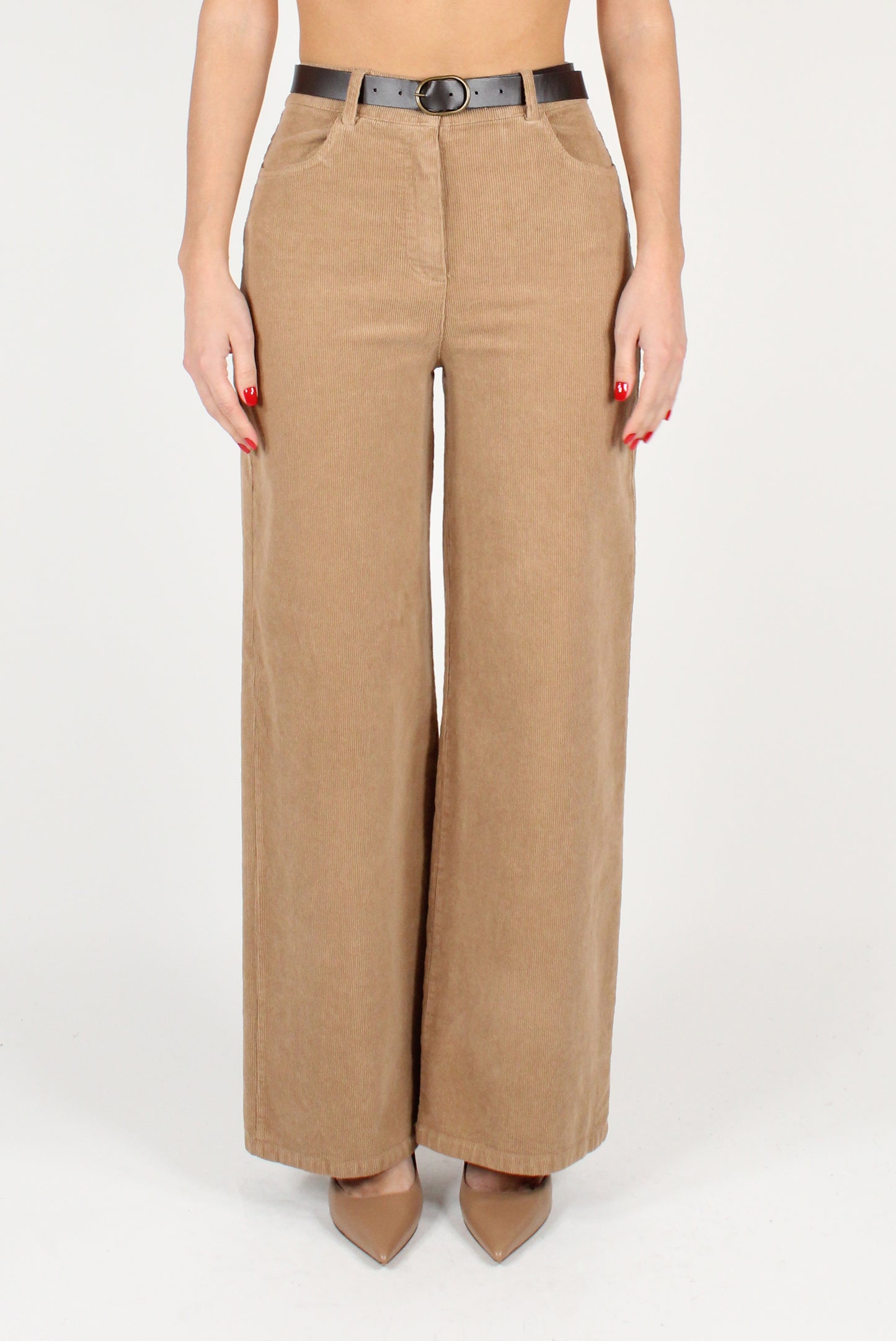 Palazzo Pants in Thin Corduroy