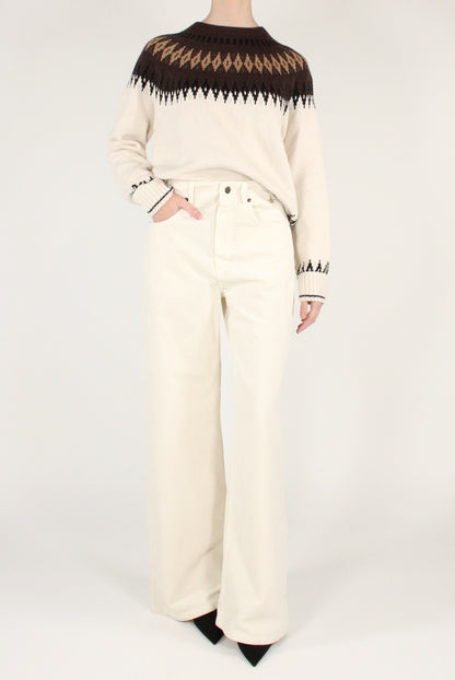 Pantaloni a Palazzo in Velluto a Coste Gabry