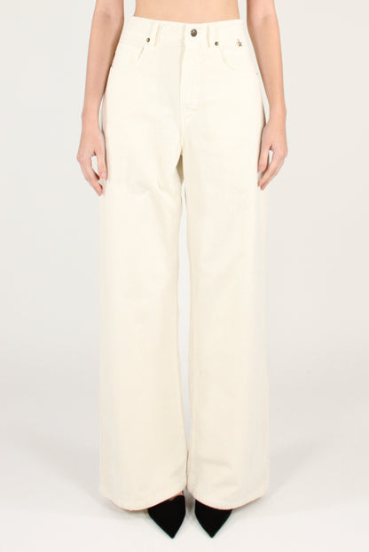 Pantaloni a Palazzo in Velluto a Coste Gabry