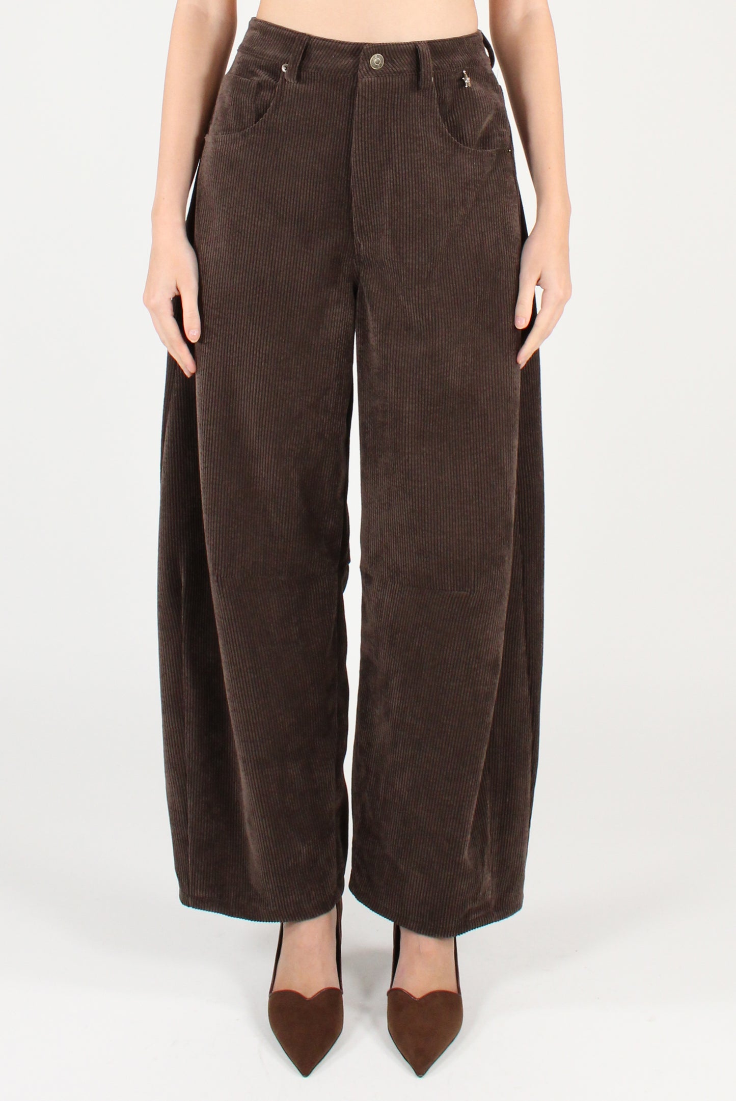 Pantaloni Balloon in Velluto a Coste Gaya