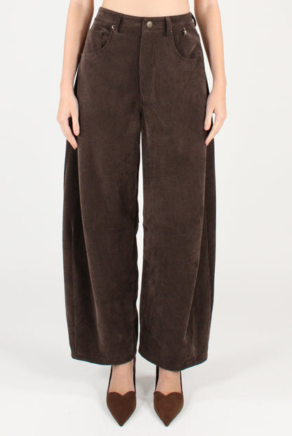Pantaloni Balloon in Velluto a Coste Gaya