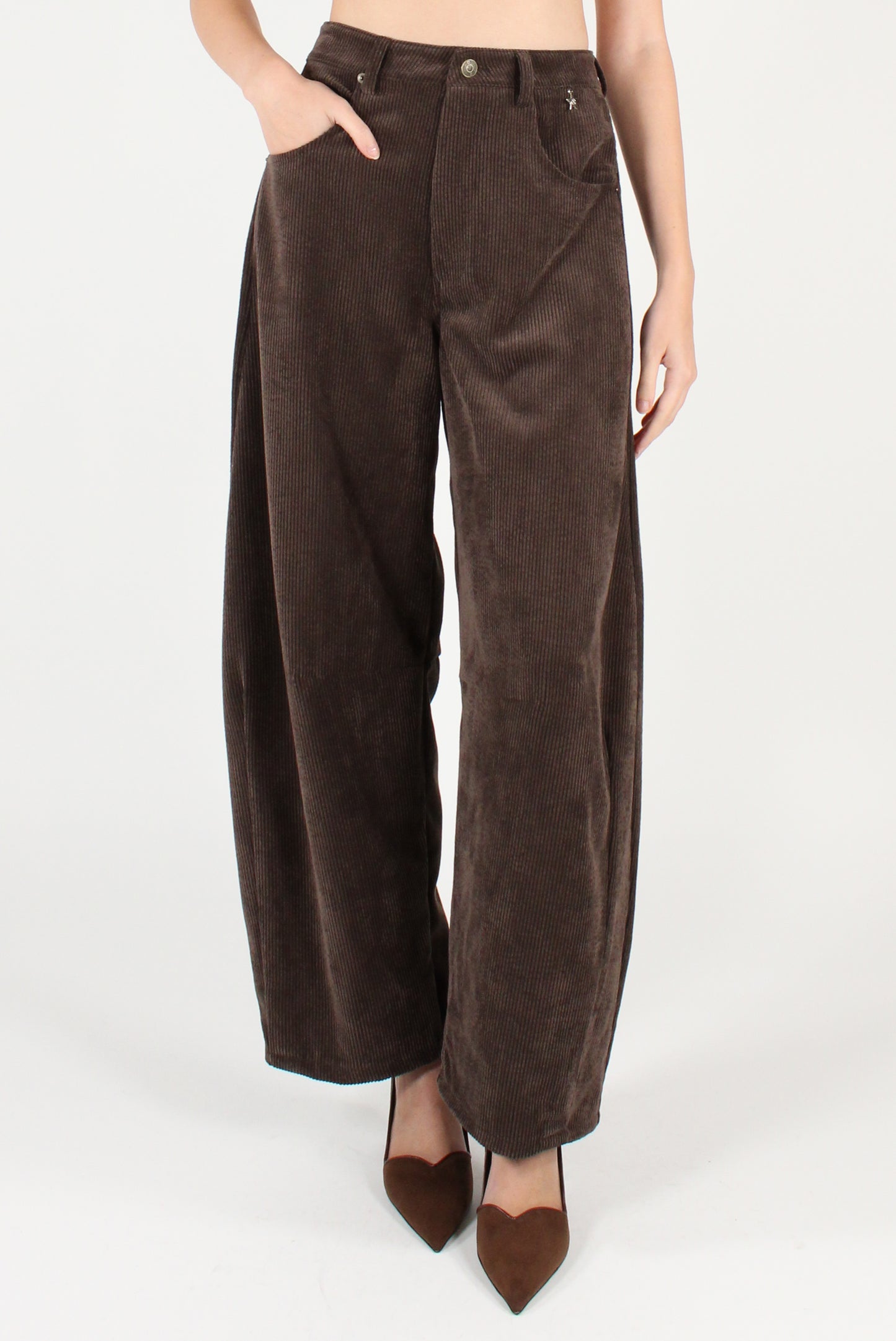 Pantaloni Balloon in Velluto a Coste Gaya