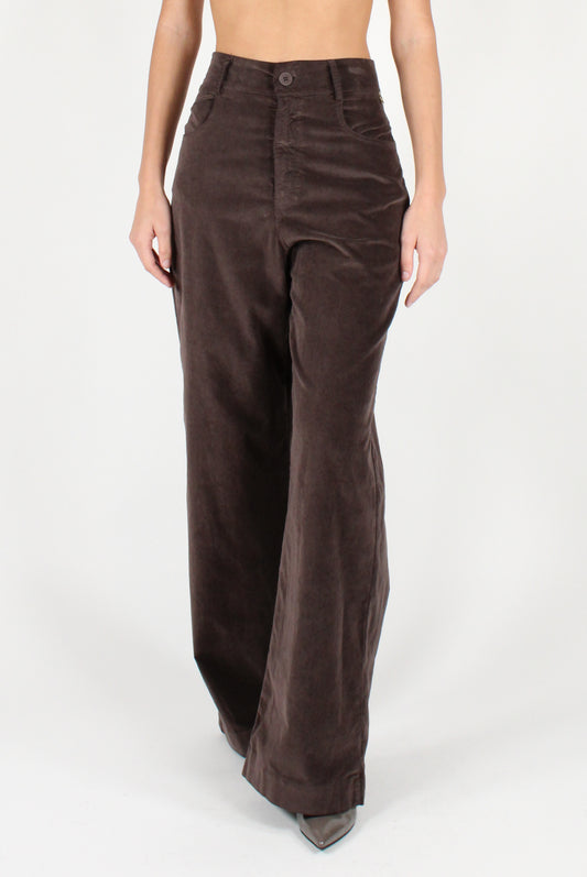 Smooth Velvet Palazzo Pants