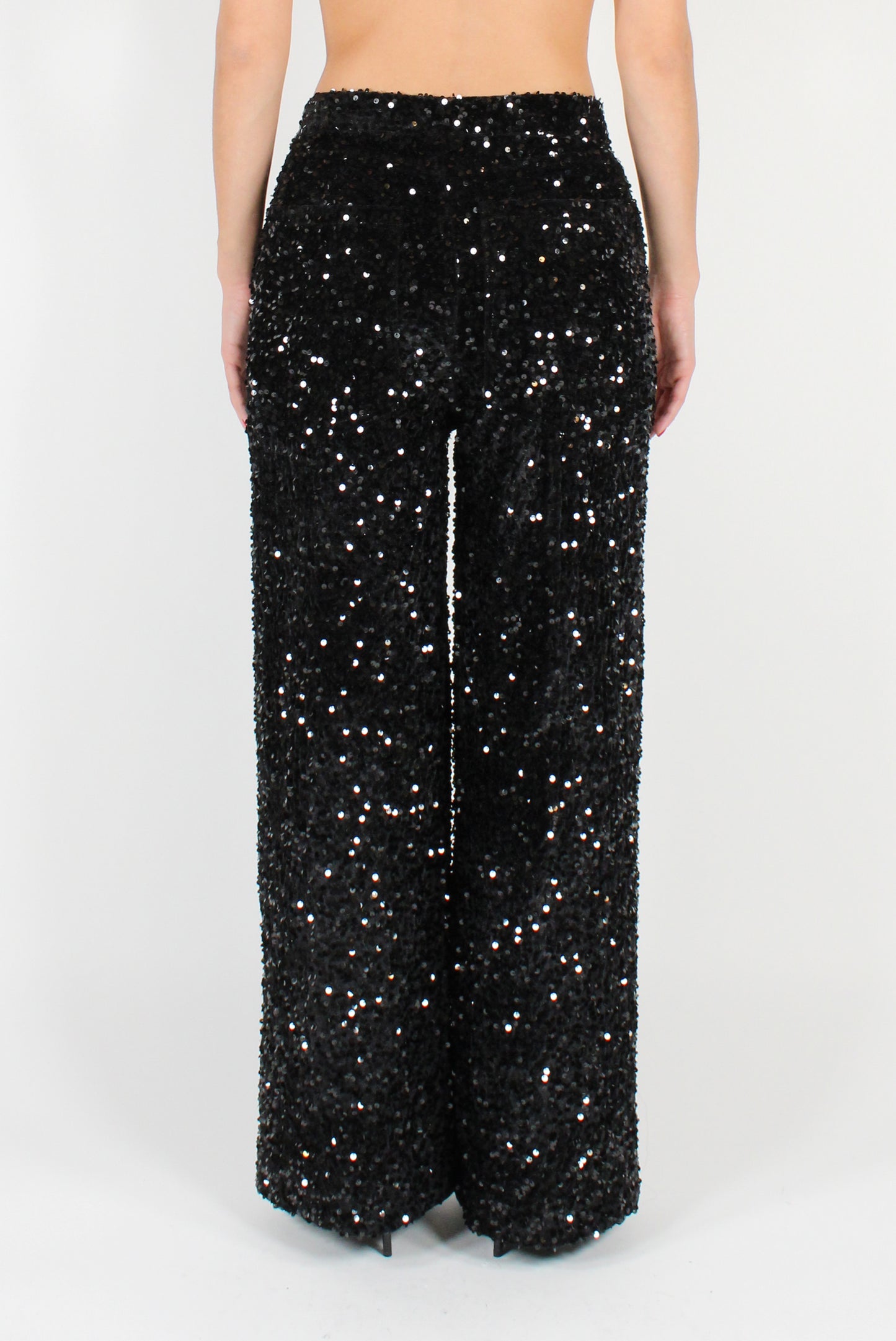 Velvet Pants with Sequins