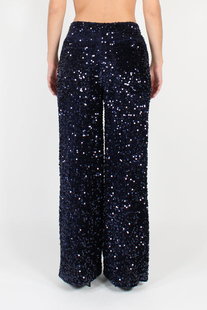 Velvet Pants with Sequins