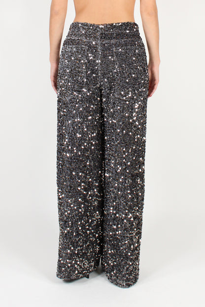 Velvet Pants with Sequins