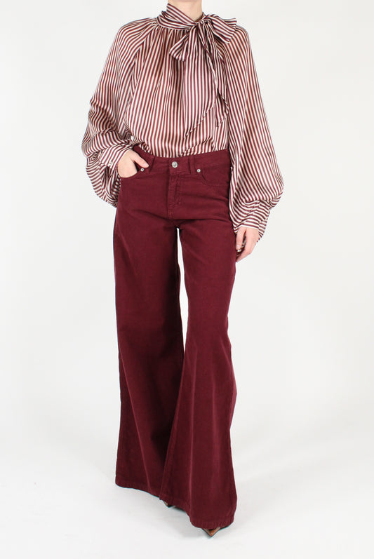 Wide Palazzo Trousers in Corduroy