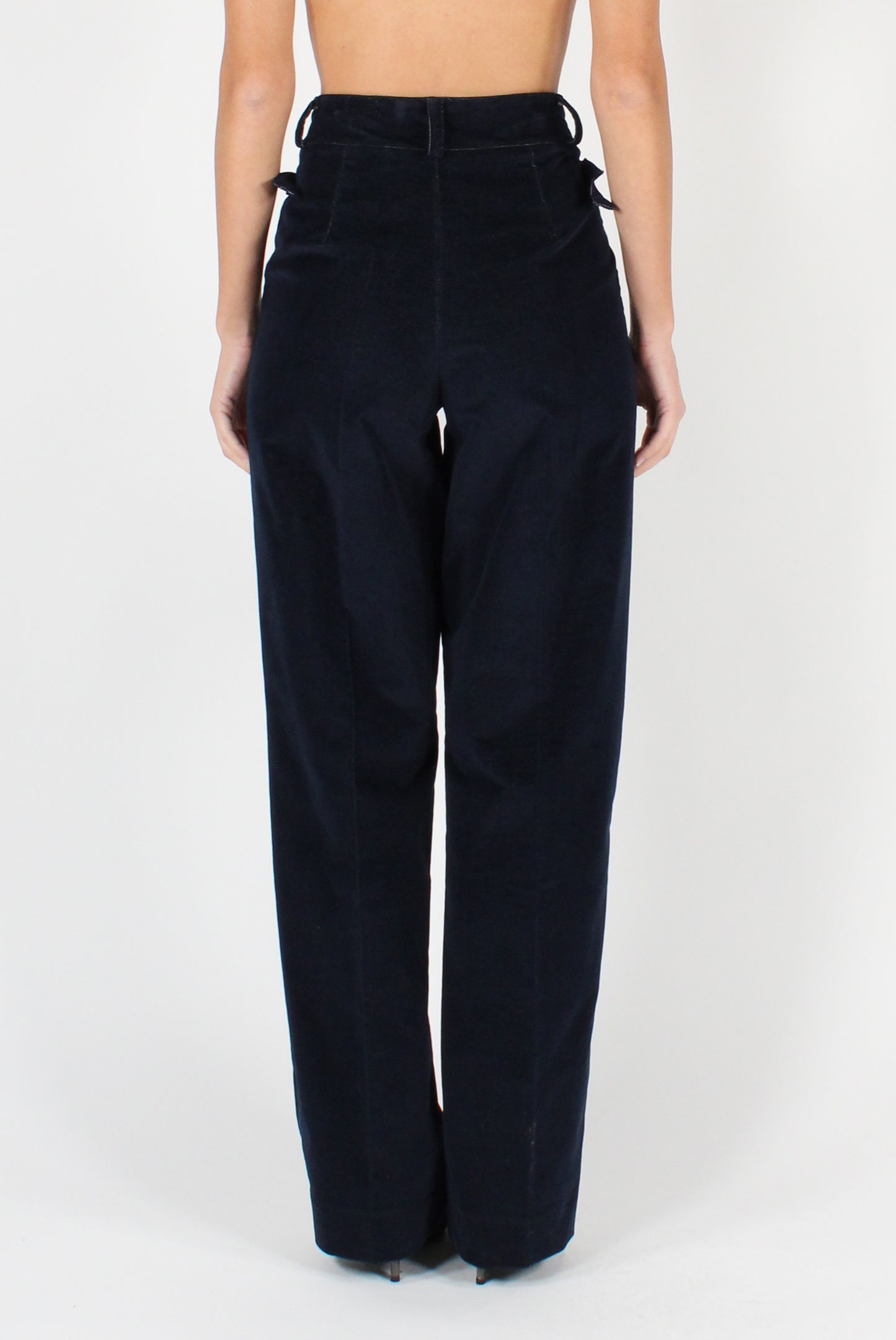 Straight Leg Velvet Trousers