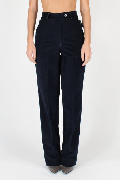 Straight Leg Velvet Trousers