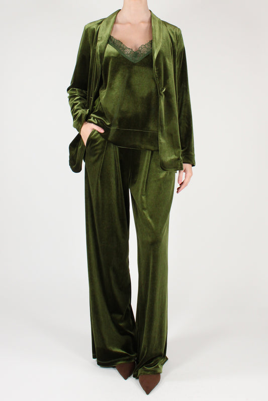 Giacca Monopetto in Velluto Liscio