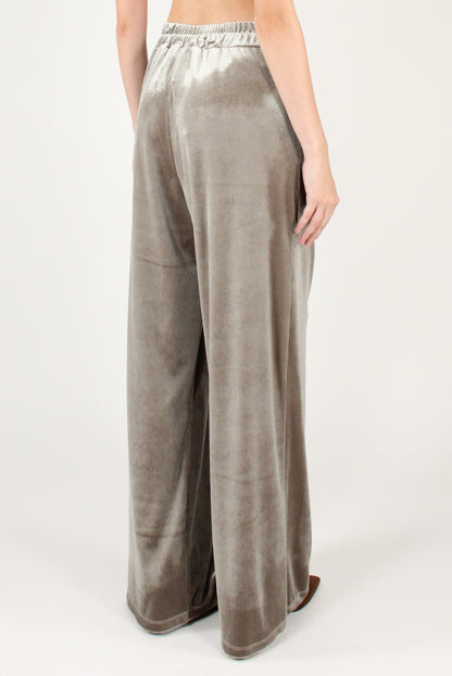 Pantaloni con Pinces in Velluto Liscio