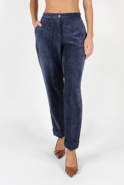 Corduroy Trousers with Cuff