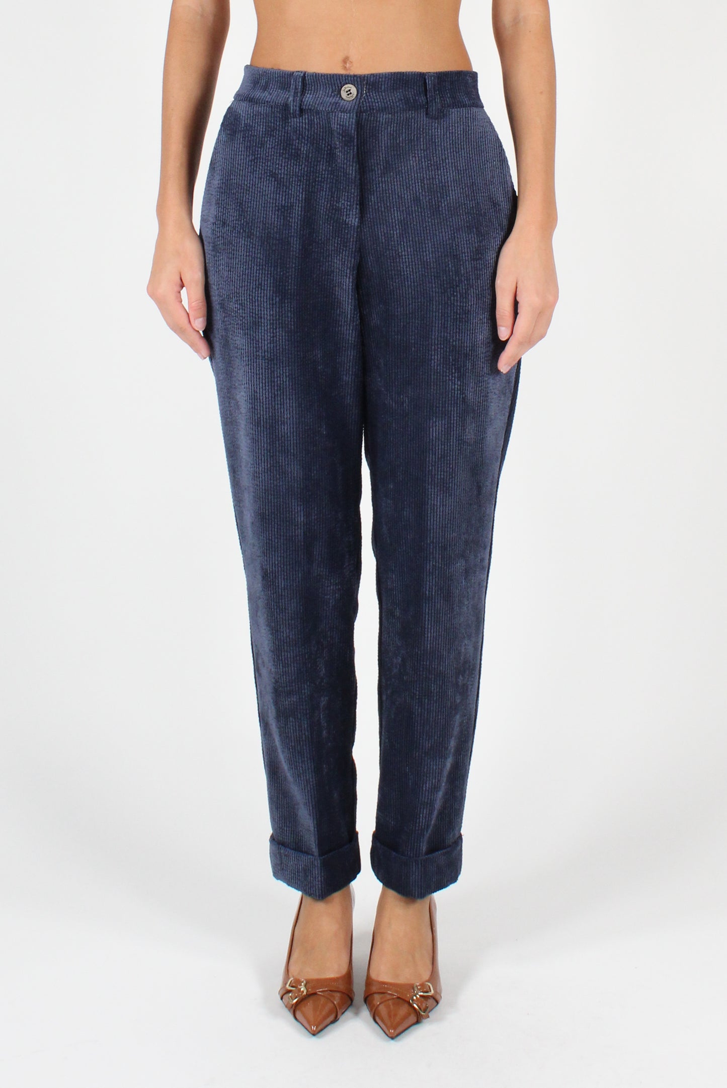 Corduroy Trousers with Cuff